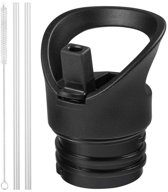 RRegeny Hydro Flask 표준 입구용 빨대 뚜껑 빨대가 있는 하이드로플라스크 입구 54.9 (21 24 온스) 스포츠 플렉스 캡 물병 액세서리 교체용 뚜껑 상단., 크라운 뚜껑