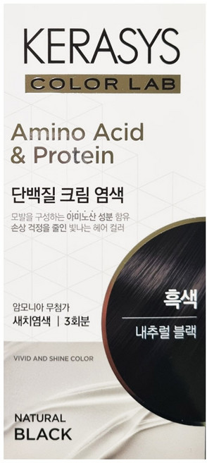 케라시스 단백질 크림 염색 내추럴블랙 120g, 내츄럴블랙, 1개