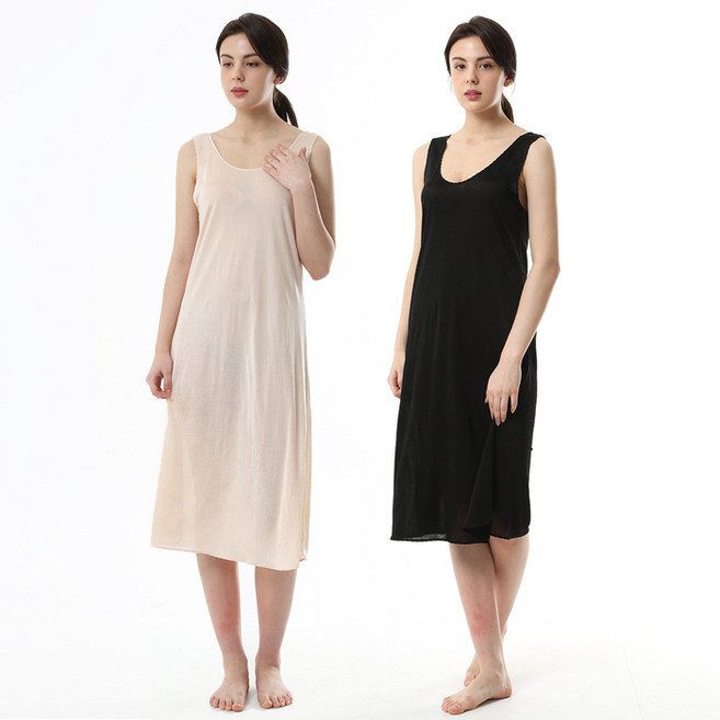캐리루시 인견 7부 런닝슬립원피스 2p