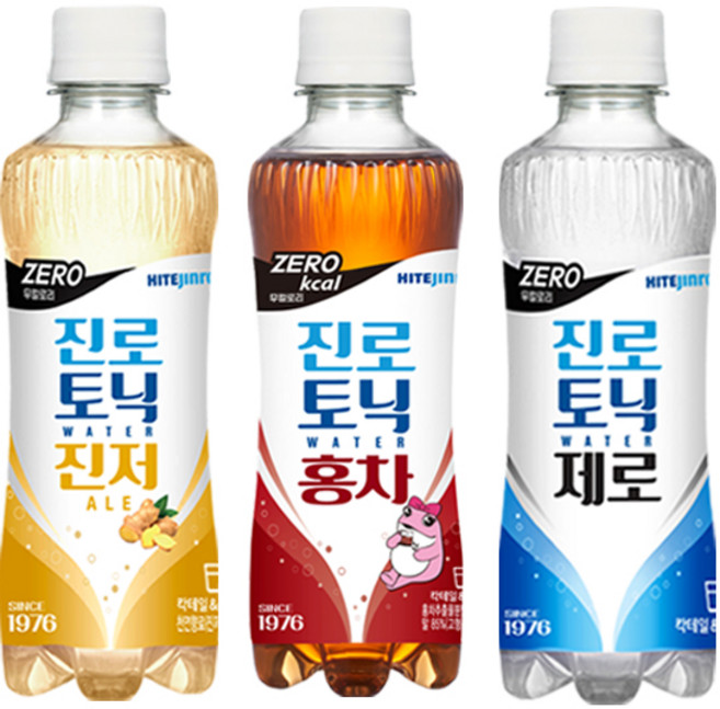 토닉워터 300ml 3종 혼합 24개(제로8개+진저에일8개+홍차8개), 1세트