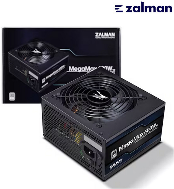 잘만 MegaMax 600W 80PLUS 스탠다드 파워서플라이 ATX 정격600W 가성비 컴퓨터파워, MegaMax 600W 80PLUS스탠다드