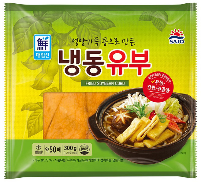 대림선 냉동유부, 4개, 300g