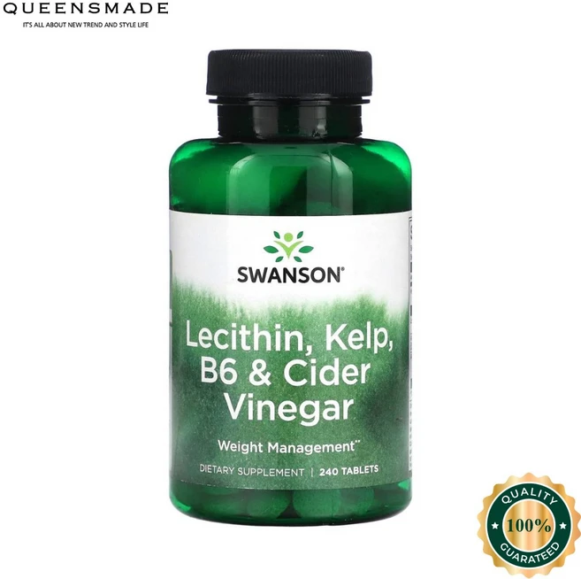 Swanson 스완슨 레시틴 해조류 B6 및 사이다 식초 240정, 1개 - 쿠팡
