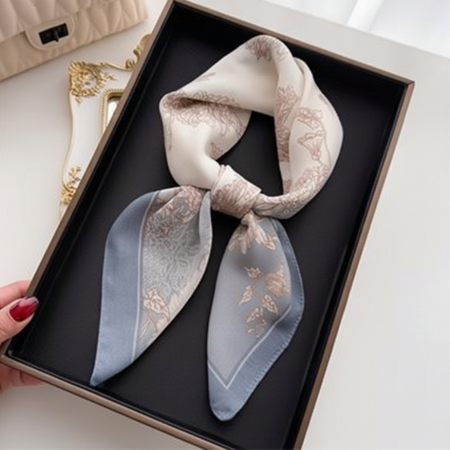 봄 데일리 실크 여성스카프 정사각형 스카프
