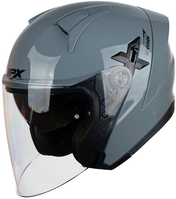 JPX헬멧 NOVA-X 오픈페이스 바이크 오토바이 헬멧, 03.유광그레이