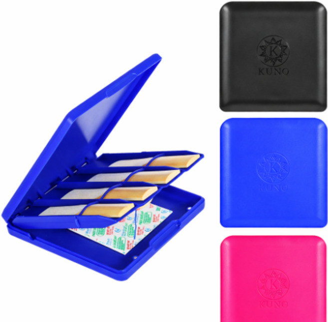 KUNO 색소폰 클라리넷 리드 케이스 KR-901(최대8장수납), 1개, 블랙