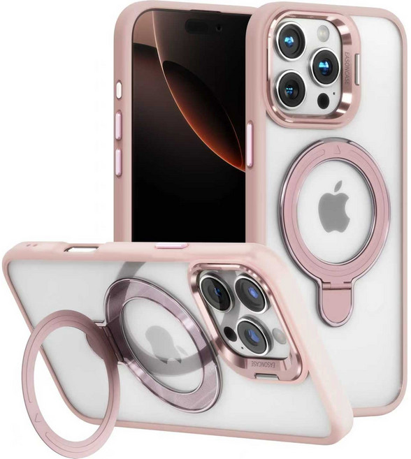 아이폰용 자석 듀얼 스탠드 케이스 - 고강도 내충격 듀얼 각도 조절 클릭 소리형