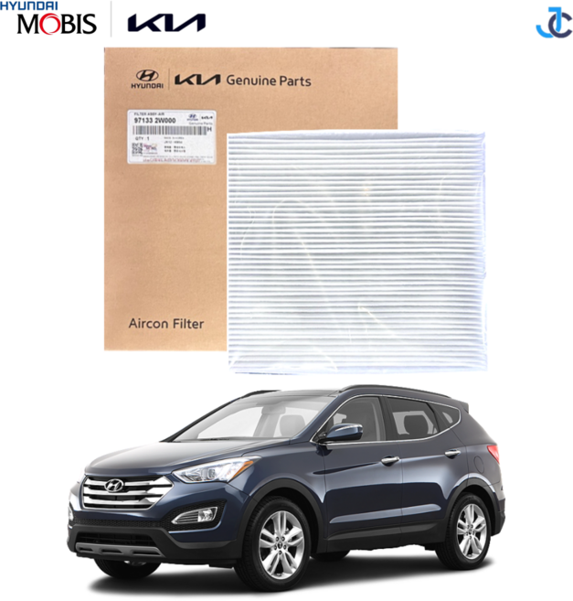 현대 순정 에어컨필터 일반형 97133 2W000, 1개, 싼타페DM(2012.04~2015.06)
