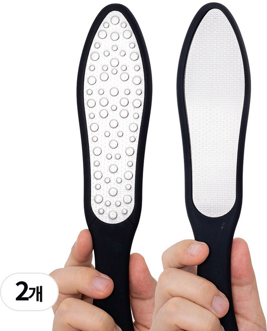두니드 양면 스텐 발각질제거기 블랙, 1세트, 2개입