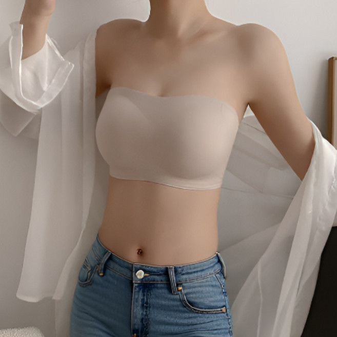 유토밸런 오프숄더 논슬립 튜브탑 끈없는 브라 브라탑