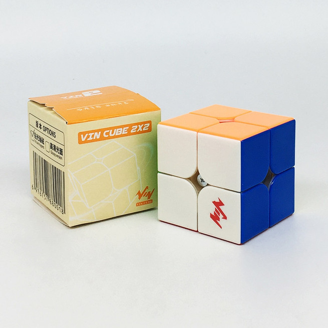 2X2 Vin Cube M 볼코어 UV코팅 큐브 22 자석큐브 선수용 큐브 222, 1개, 혼합색상