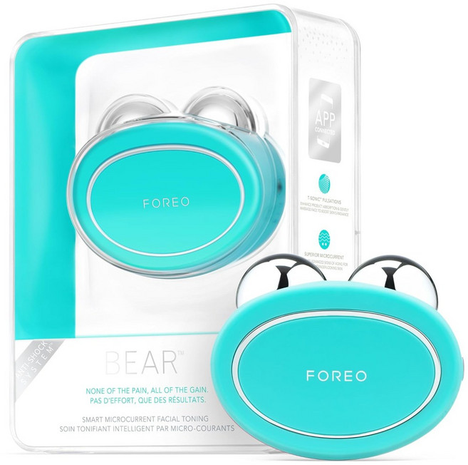 포함 FOREO BEAR 마이크로커런트 페이셜 토닝 디바이스 민트, 1개