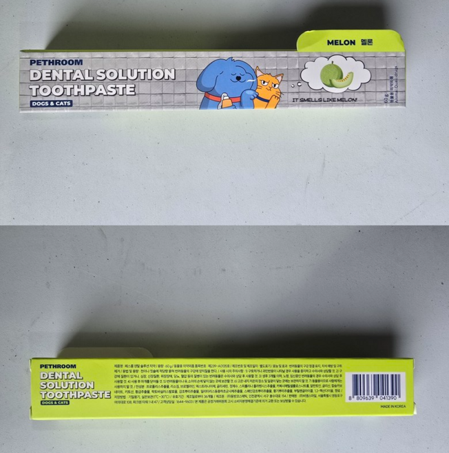 덴탈솔루션 강아지치약 (멜론/고구마), 60g, 1개