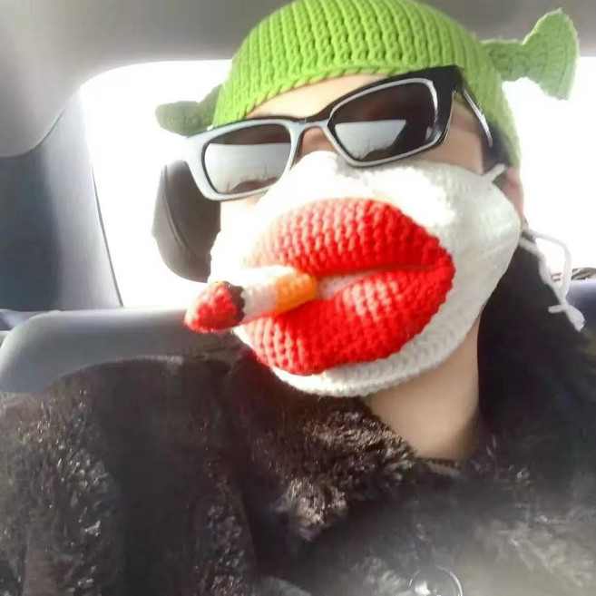 JoYouth [특이한 파티소품] 재미있는 마스크 섹시한 왕입술 파티 마스크 재미있는 선물 쓸모없는 선물 파티소품 [D-ZG-K001], 화이트[담배포함], 1개