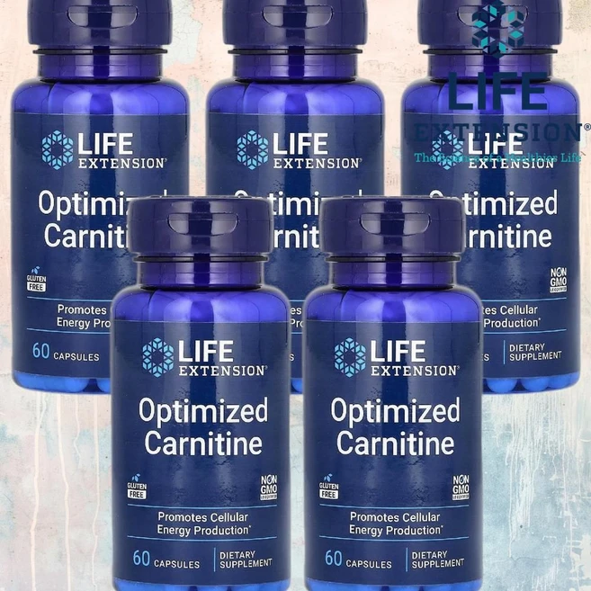 라이프익스텐션 LCarnitine 아세틸 l카르니틴 옵티마이즈드 카르니틴 캡슐 60정 5통 - 쿠팡