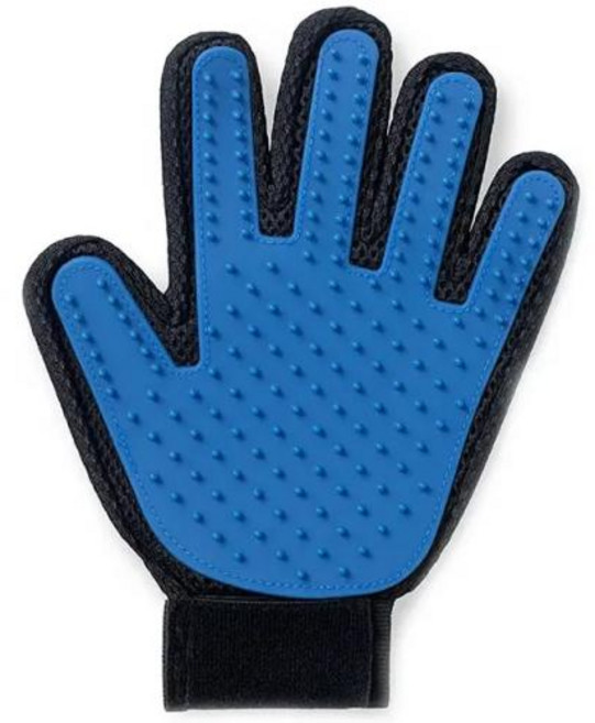 실리콘 반려동물 그루밍 장갑 고양이 헤어 브러시 및 빗 장갑 개 목욕 청소 제모 개 동물 용품, 없음, 1) left  blue
