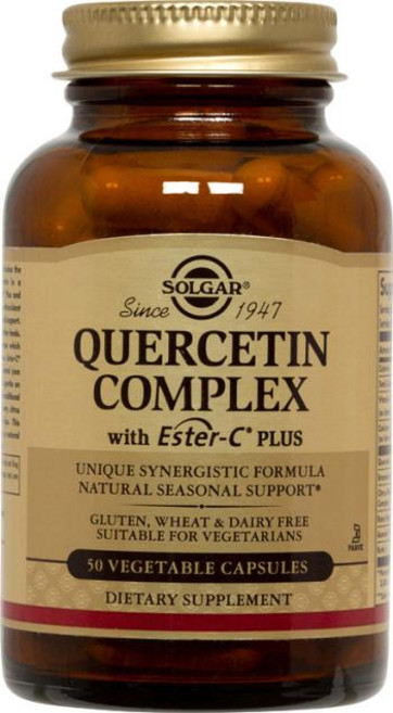 SOLGAR Ester-C Plus檞皮素複合素食膠囊, 50顆, 1罐