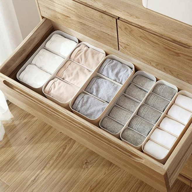 카니카니 수납함 옷장안 서랍장 아기 옷장 정리 정리함 손수건 보관, 화이트 대형