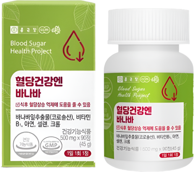 종근당 혈당건강엔 바나바 (90정), 1개, 1정
