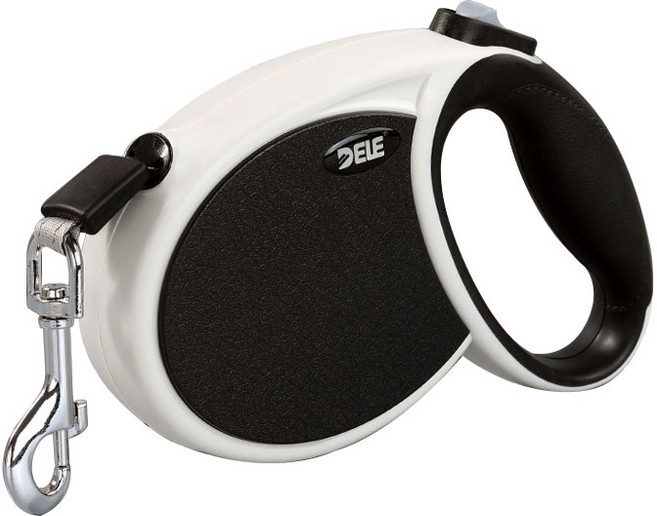 세이코코아 중형 대형견 자동줄 5m, 블랙, 1개