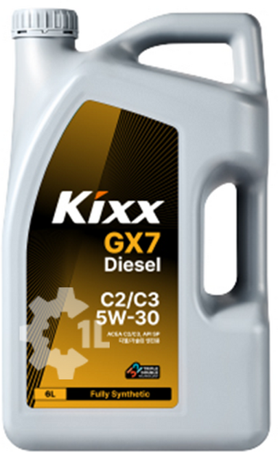 KIXX GX7 디젤 C2 C3 5W30 6L 디젤 엔진오일, KIXX GX7 디젤 C2/C3 5W30_6L, 1개