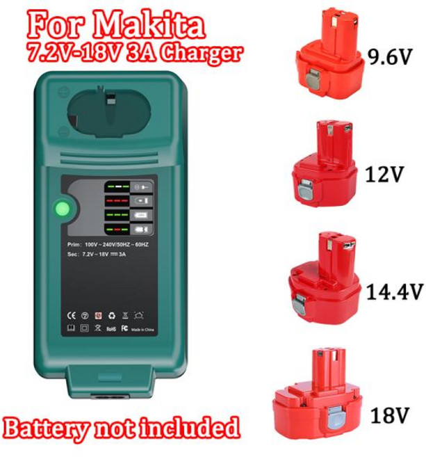 마키타 배터리 충전기 NI-MH Ni-CD 배터리 충전기 DC1804 DC1414T DC1414F 9100A 9001 DC1801 7.2V, 03 03 AU, 01 01 CHINA, 1개