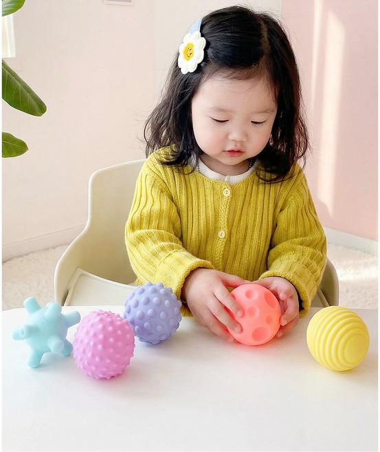 (다르담) 소근육 발달 6가지 모양 촉감공, 본상품선택, 1개