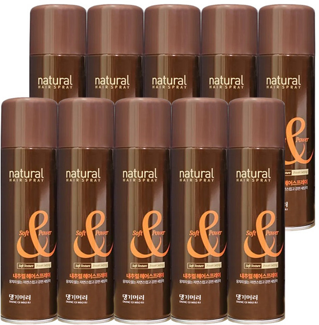 댕기머리 내추럴 헤어스프레이 200ml x 50개, 10개