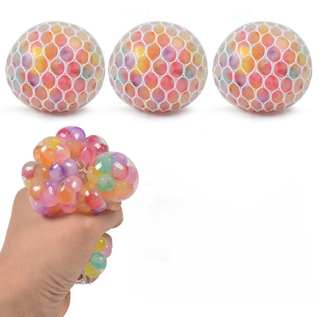 개구리알 말랑이 워터비즈 포도송이 스트레스 해소 볼 촉감놀이 장난감, 3개
