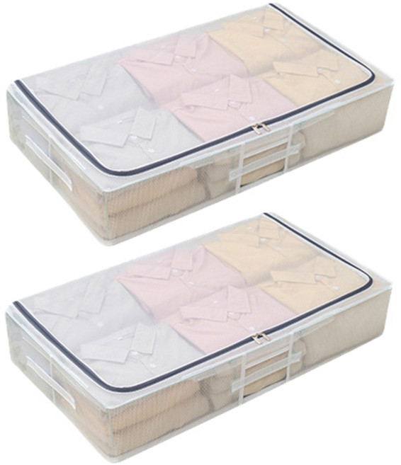 홈바내쓰 언더베드 리빙박스 수납 이불 정리함 1+1, 1세트