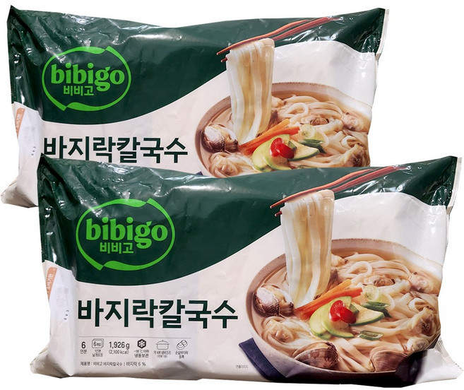 코스트코 비비고 바지락칼국수 1926g(321gx6인분)x2개 무료배송/냉동 개별포장, 1.926kg, 2개
