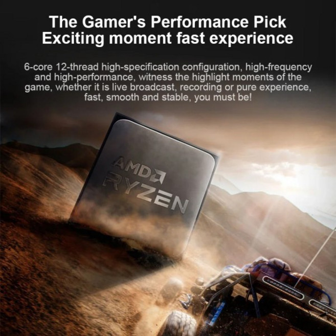 새로운 AMD Ryzen 5 5600X 3.7GHz L3=32M 프로세서 6코어 12스레드 소켓 7NM DDR4(팬 없음), 01 빠른