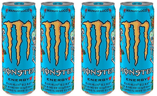 몬스터에너지 망고 로코, 355ml, 4개