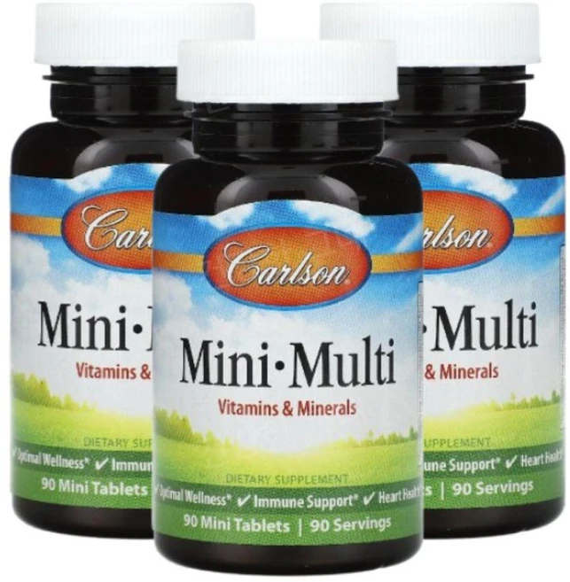 칼슨 미니 멀티 종합 미네랄 비타민 90정 3개 Multi Vitamin Minerals - 쿠팡
