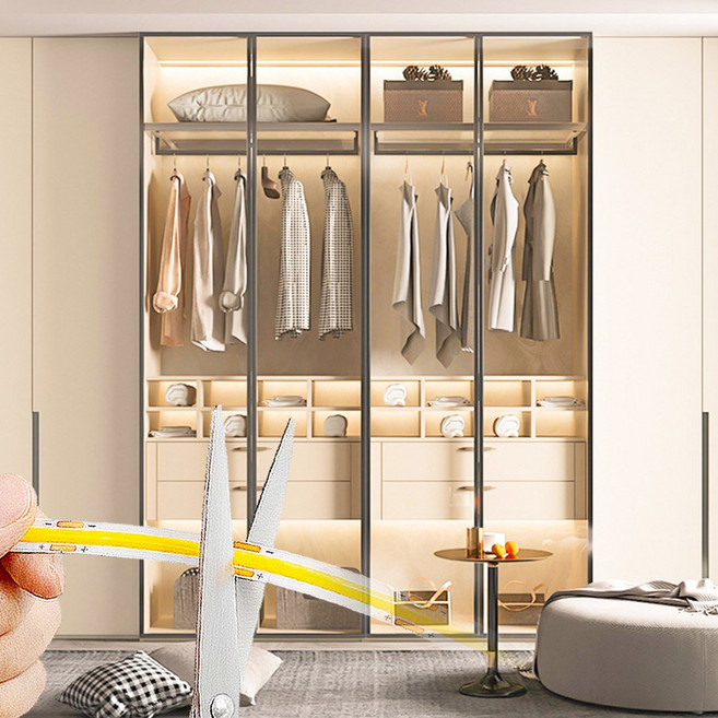 HK sell 커슬리 잘라쓰는 LED 줄조명 간접조명 붙이는 라인조명 인테리어, 2M, 쿨화이트, 1개