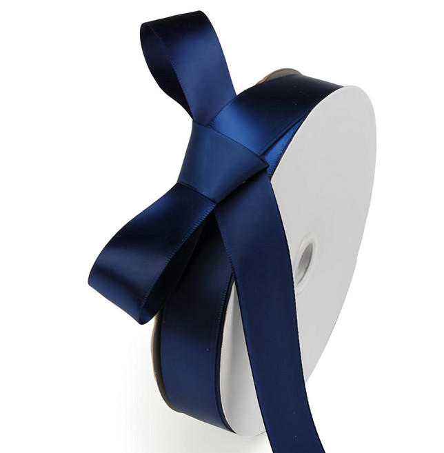 길그리 선물 포장 공단 리본 25mm, 14네이비, 36m, 1개