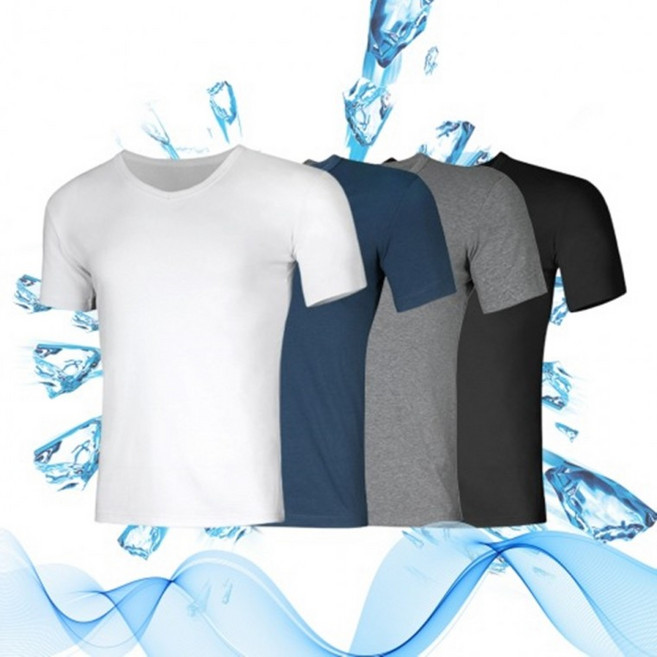 남성 샤프 머슬 V넥 핏 헬스 티셔츠 어깨 뽕 넓어보이는 스판 반팔 모달 이너 실켓