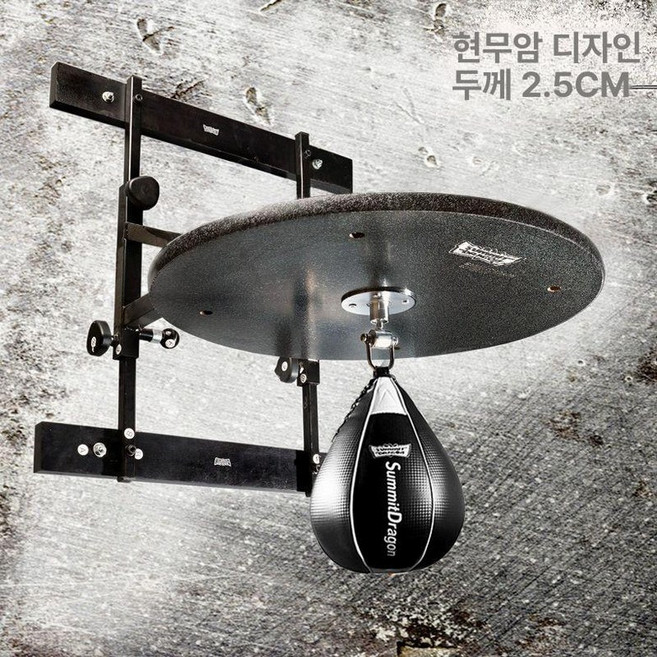 권투 스피드볼 펀치볼 벽걸이형 훈련 펀칭 연습기 가정용, 표준무광아이언아트볼랙+블랙볼