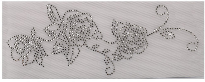 아클라 핫픽스 모티브 디자인 의류부자재 스톤 큐빅 크리스탈_, 18. 실버로즈, 1개