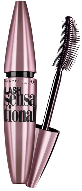 Maybelline New York Mascara No-clumping Fanning Brush Waterproof Lash Sensational Black 9ml, 1개