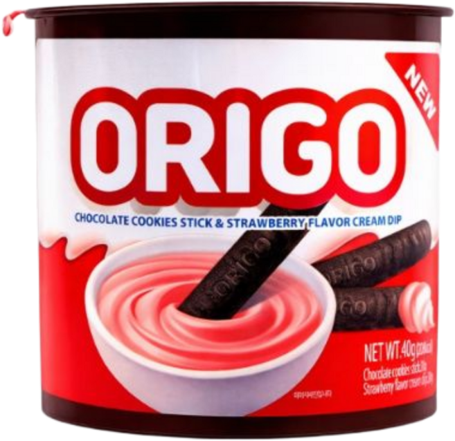 오리고 딸기향 초코스틱 수입 초콜릿 과자 디핑 찍어먹는 간식, 6개, 40g