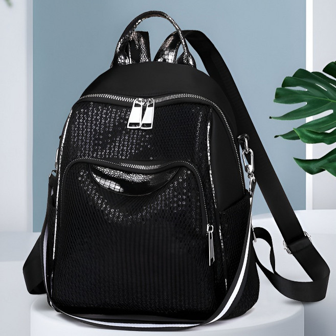 여성 백팩 캐주얼 패션 스팽글 대용량 백팩 여성 백팩