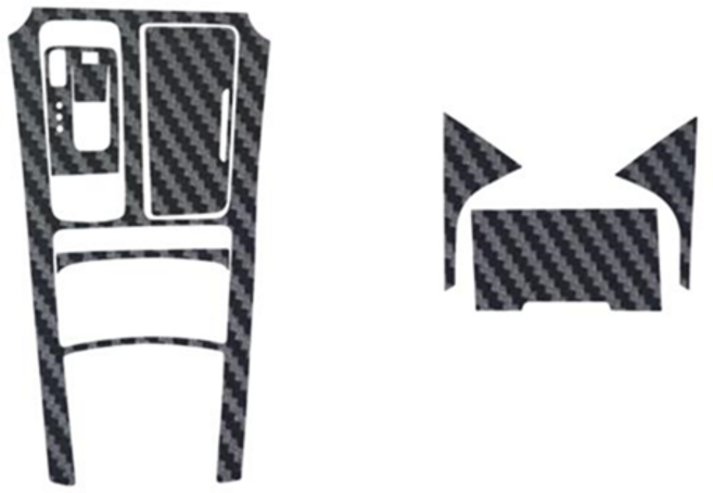 유카몰 스팅어 기어 패널 테두리 랩핑 데칼 스티커 (차량용스티커데칼), 카본블랙무광, 1개