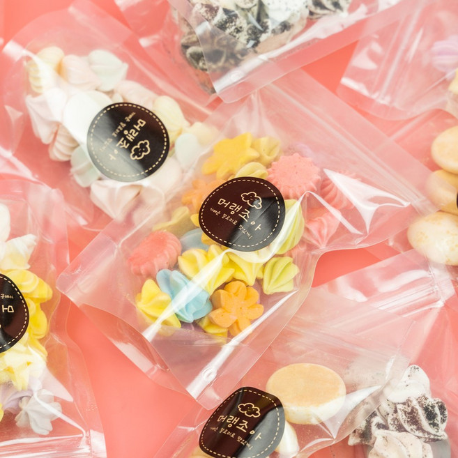 머랭쿠키 지퍼백 행사 단체간식, 1_솜사탕 (지퍼봉투팩) 10g, 1개