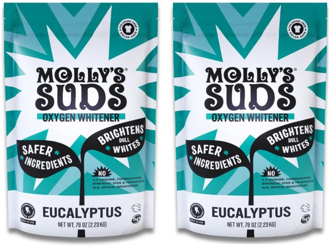 Mollys Suds 몰리스 서즈 산소 표백제 세탁 세제 유칼립투스향 2.23kg x 2개