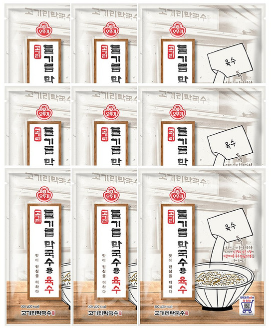 오뚜기 고기리 들기름 막국수용 육수, 300g, 9개