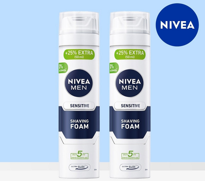 니베아 맨 센서티브 쉐이빙 폼 250ml 2개