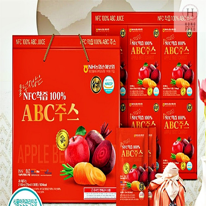 건강주스세트 홍삼스틱세트 건강즙 명절선물세트 ABC주스 석류콜라겐 배도라지즙 홍삼, 70ml