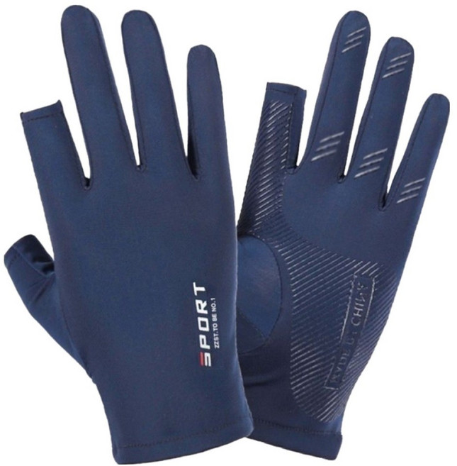 가주가샵 논슬립 라이딩 쿨 장갑, 네이비, 1세트