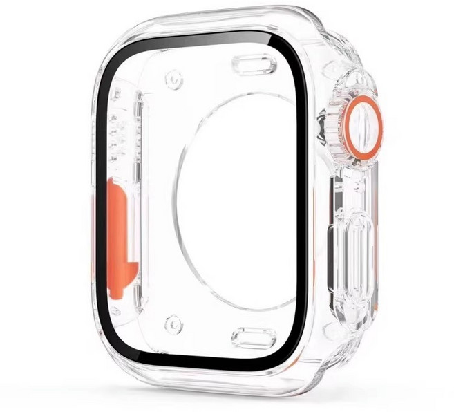 Rabbit Technolog 適用Apple Watch手錶殼 蘋果手錶全包錶殼, 360°防水殼-透明磨砂 秒變Ultra,46mm（S11/S10）通用, 1個
